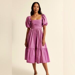 A&F Emerson poplin Dress-purple- size small!